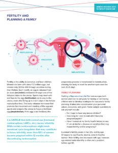 Fertility Patient Resource Guide Fertility and Planning a Family