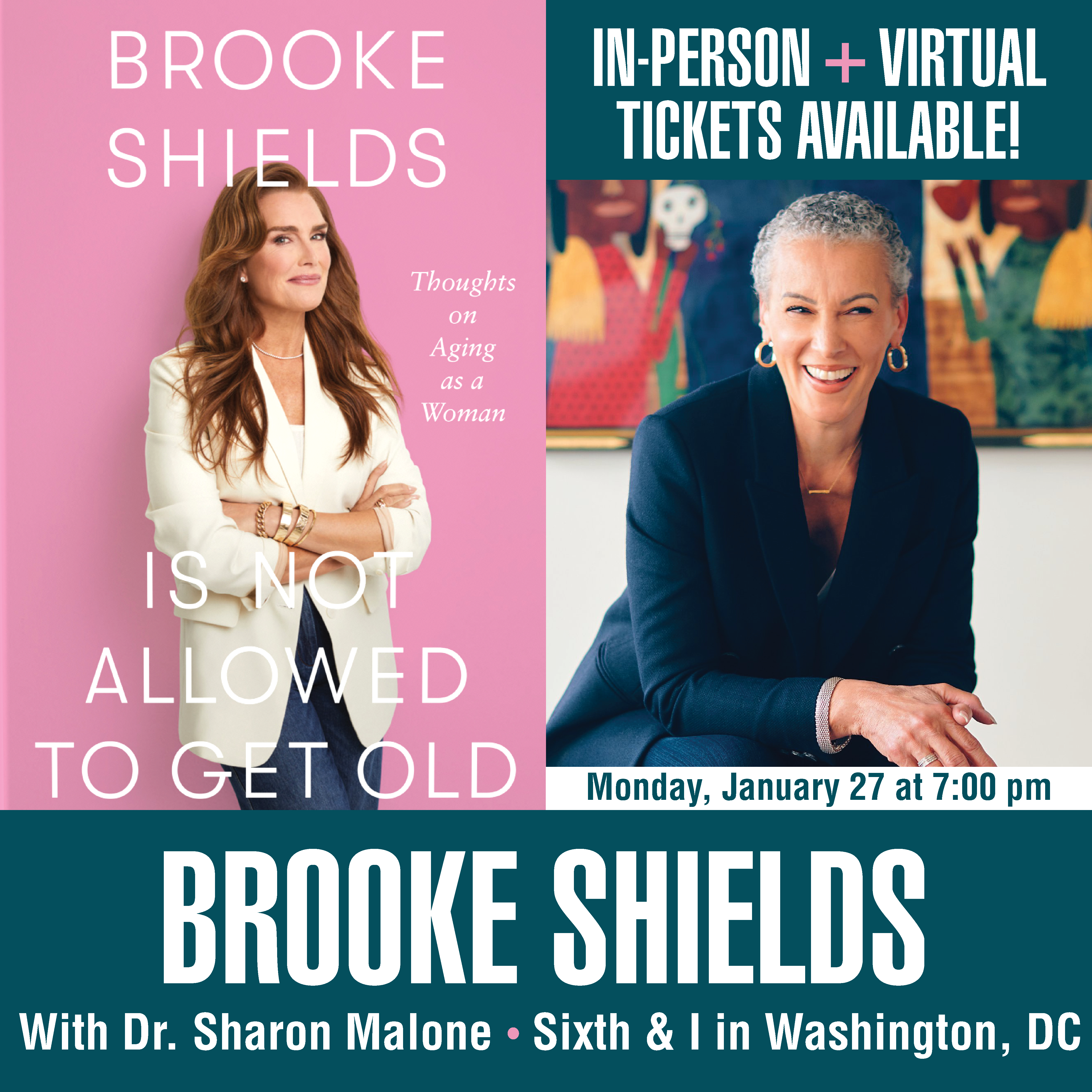 Brooke Shields In Conversation with Dr. Sharon Malone at Sixth & I